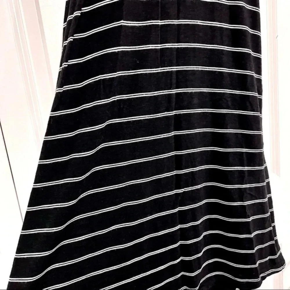 MADEWELL Sleeveless A-line Black & White Striped Tank Dress Size Small‎ - Picture 2 of 8